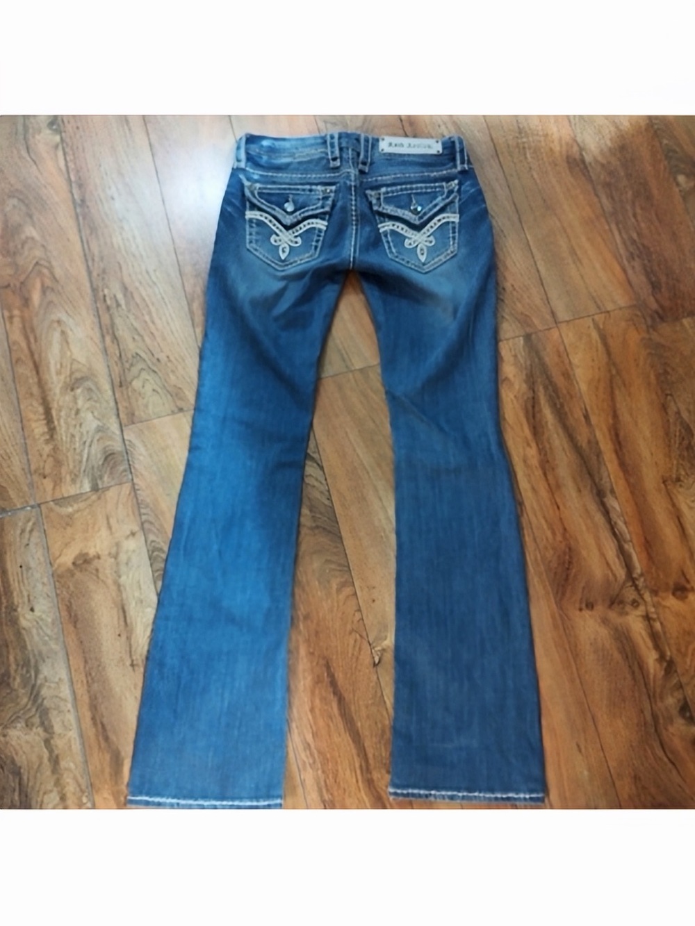 Gorgeous Rock Revival Jill Boot Jeans With Signature Pockets 34” Inseam